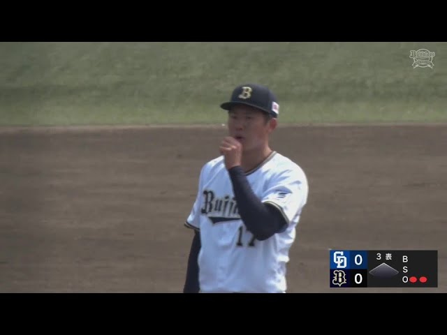 【ファーム】バファローズ・曽谷龍平 地元奈良での先発登板は3回途中無失点3奪三振の好投!! 2024年4月13日 オリックス・バファローズ 対 中日ドラゴンズ