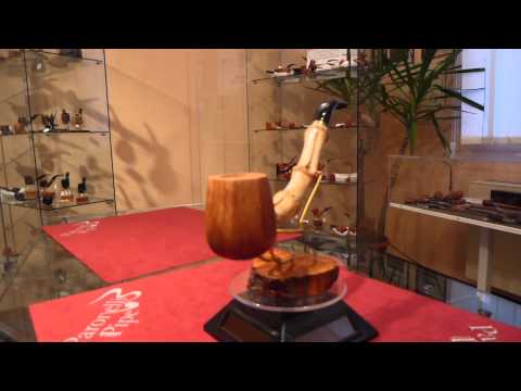 Brand new briar and bamboo pipe PARONELLI Top Selection bent handmade - item number: 400885712627