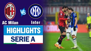 Highlights AC MILAN vs INTER MILAN: Derby mưa thẻ đỏ, cay đắng cúi chào Nhà Vua Serie A 2023/24