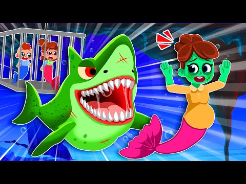 Zombie Mermaid Pregnant vs Big Shark 🧜‍♀️ + More Funny Songs & Nursery Rhymes By Comy Zomy