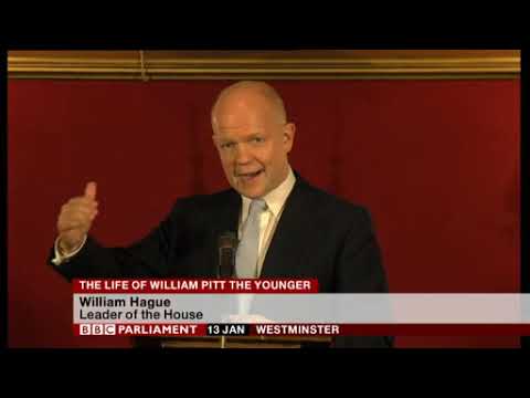 William Hague Lecture: William Pitt the Younger