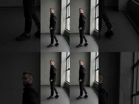 Черный весенне-летний мужской котоновый костюм (рубашка и джогеры) - фото 1 - id-p2575220474