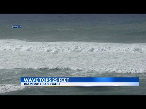 25-foot wave recorded off Diamond Head over the weekend, DLNR officer claims