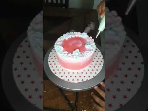 Easy cake decoration. Whip cream Piping decoration.  #jaiminicafe #viral #fb #youtubeshorts
