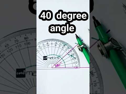 40 degree angle ll how to draw 40 degree angle ll draw 40 degree angle #a24maths #shorts #maths