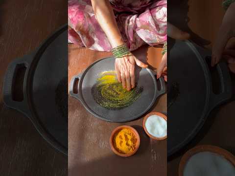 Cast iron tawa seasoning #informative #food #castiron #indiancurry