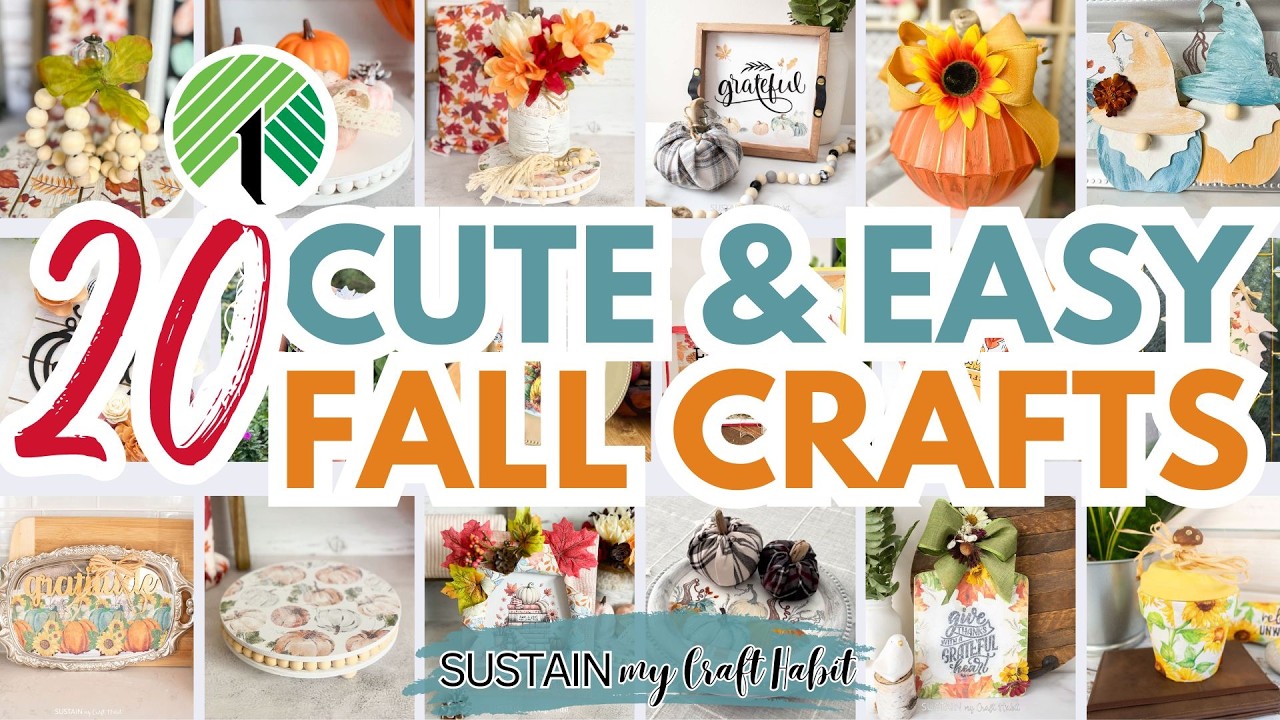20 Cute Dollar Tree Fall Crafts & DIY ideas for 2024!  Relax & Enjoy