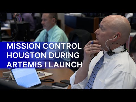 Mission Control Houston During Artemis I Launch
