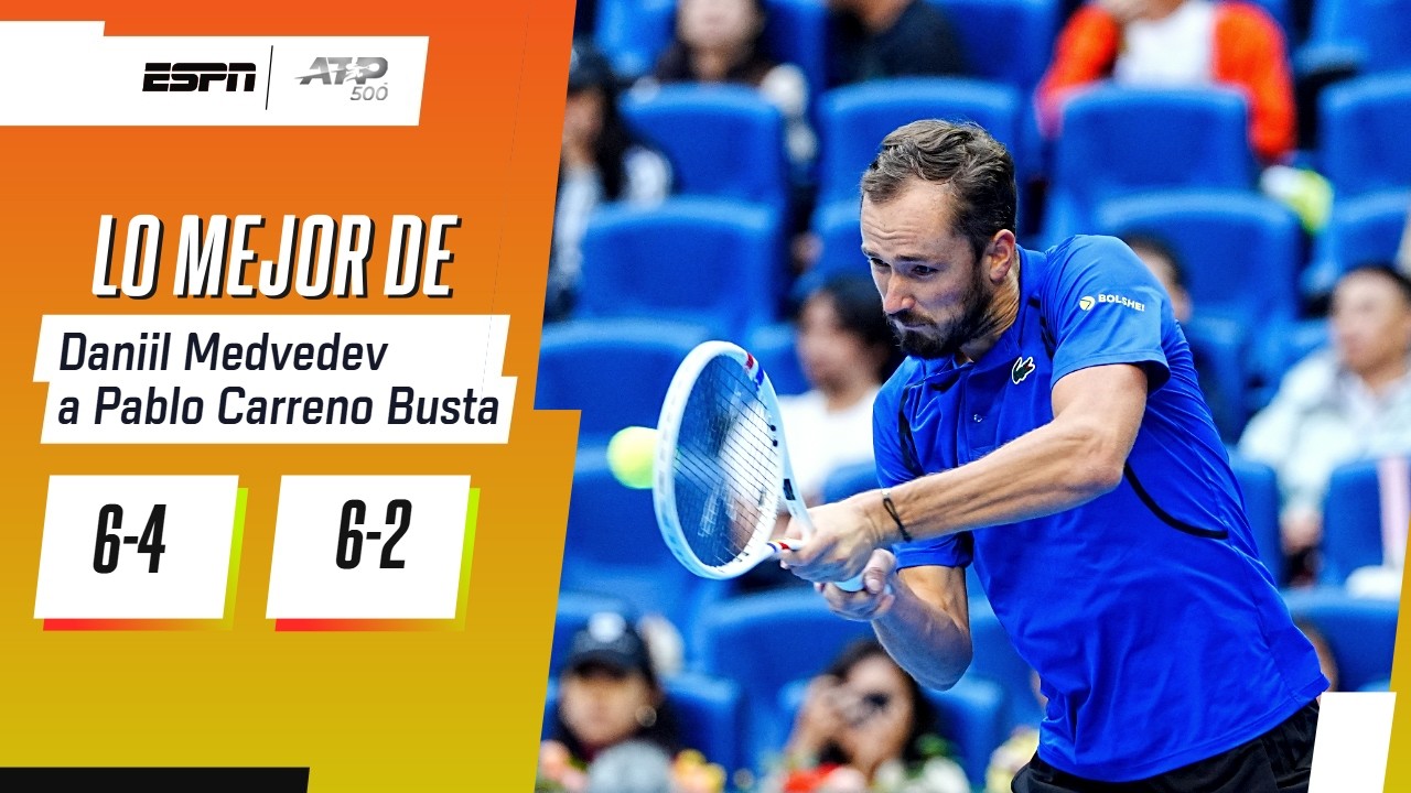 MEDVEDEV BARRIÓ A CARREÑO BUSTA EN 2 SETS Y SE METIÓ EN LA PRÓXIMA RONDA | RESUMEN
