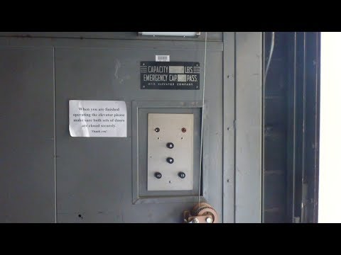 AMAZING!!! Otis Manually-Controlled Traction Freight Elevator at Waco Hall, Baylor U in Waco, TX.