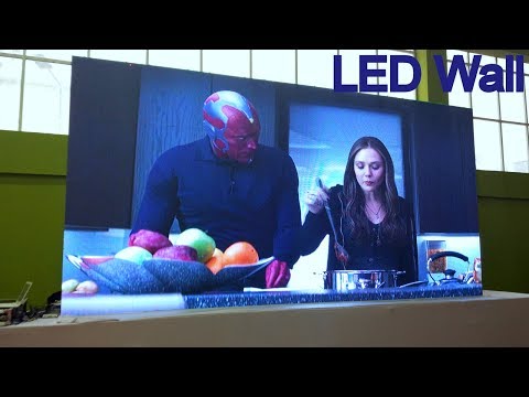 Led video wall and display 240-inches screens working detail...