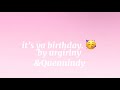 ITS UR BIRTHDAY PREVIW HOPE U GUYS LIKE IT Happy Birthday Queenindy