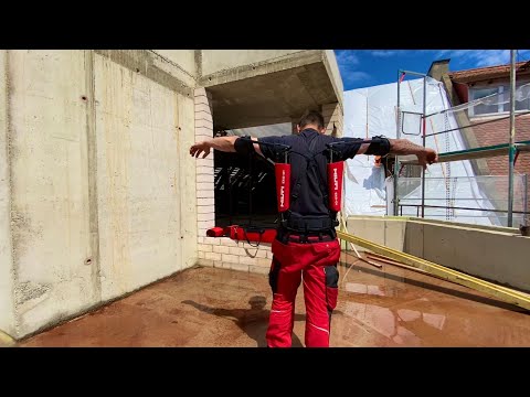 Exoskeleton for construction!! Hilti EXO-01 review video!! Highly recommended☺️