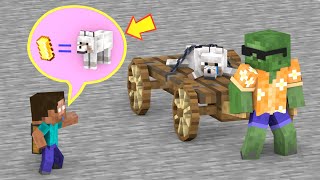 Monster School : Poor Dog and Baby Herobrine - Minecraft Animation