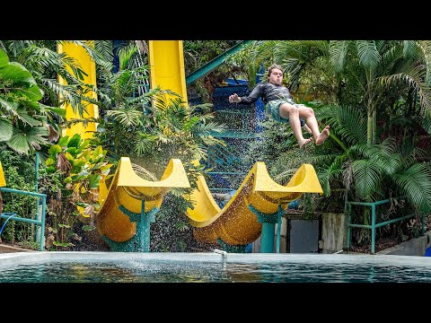 Banana Flip - Insane Trapdoor Water Slides at ESCAPE Penang POV