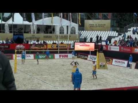 Beach Volleyball Moscow Grand Slam 2014 1st place Semenov - Krasilnikov and Fijalek - Prudel