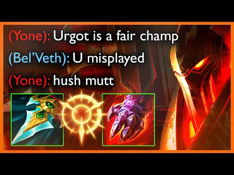 Making Yone complain about Urgot balance [Urgot vs Yone Diamond 1 Elo] - League of Legends