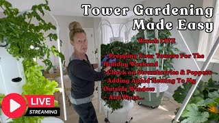 📱 Tower Gardening Made Easy LIVE CAM #towergarden #hydroponicgardening #garden #farm #aeroponic