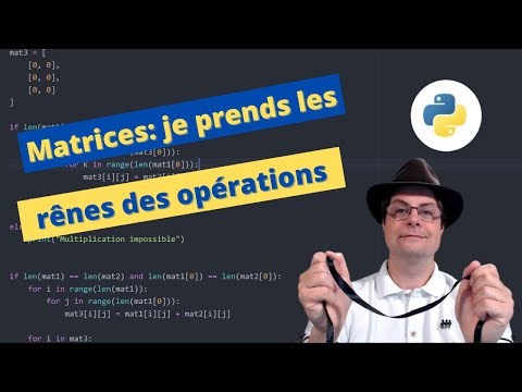 Algorithme et mathématiques Généralités sur les matrices
