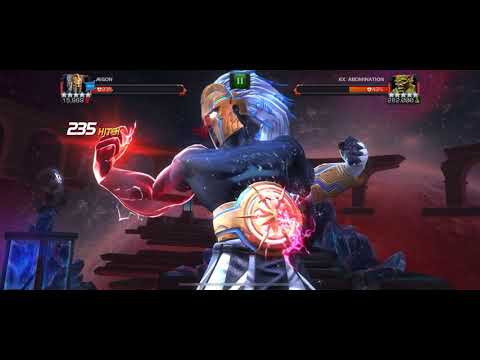 Labyrinth of Legends Ex. Abomination Solo -400 hits path2 5/65 Aegon LOL ( MCOC )
