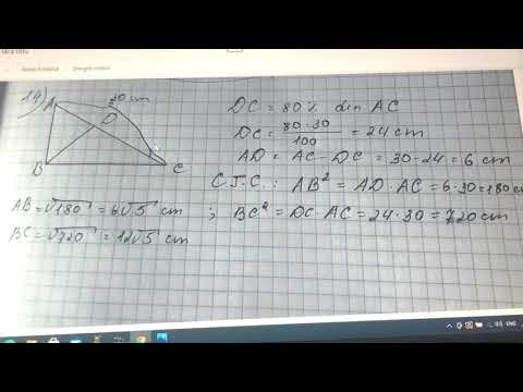 Teorema catetei probl