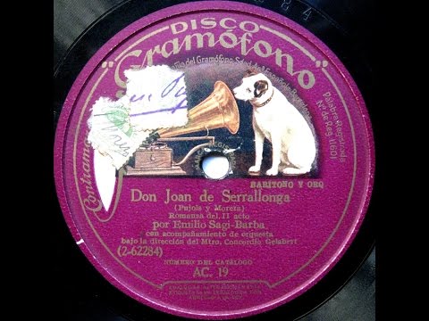 Diversos Artistes - Don Joan De Serrallonga - 10'' 78 RPM 1922