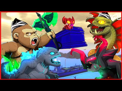 Baby Godzilla & Kong vs Warbats & MUTOs – Animation || Coffin Dance Song (Cover)