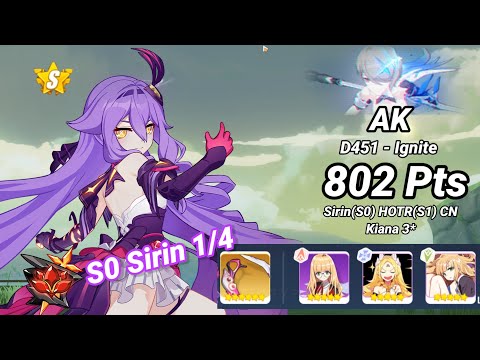 Sirin 1/4 | Redlotus D451: AKA (Ignite) 802 Pts - Sirin(S0) HOTr(S1) CN Kiana 3* - Honkai 6.9