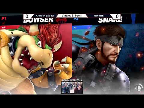 Smash Ultimate - Nanoash (Bowser) vs. CrimsonBattousai (Donkey Kong | Snake) - DE16 Singles Losers S