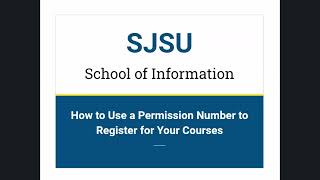 How to Use a Permission Number to Register for Your Courses