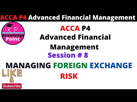 ACCA P4 - SESSION 8 - MANAGING FOREIGN EXCHANGE RISK
