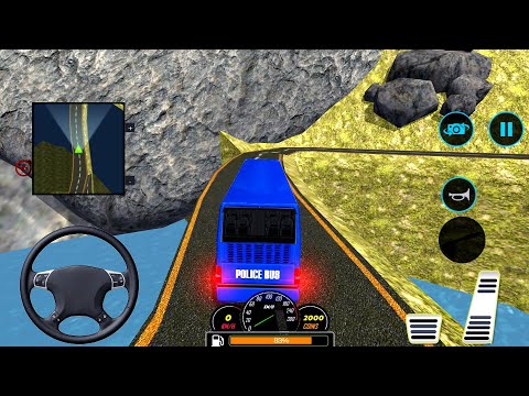 Police Bus Driving Sim Off road Transport Duty - car games - police car