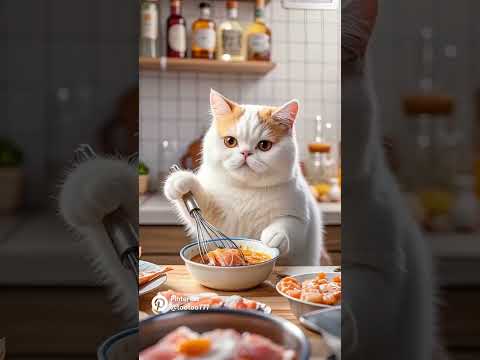 Funny cat cooking #funnyshorts #funnyshorts #videoviral funny cat