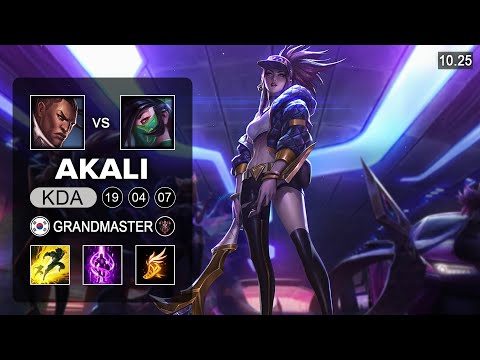 Showmaker Akali Mid vs Lucian - KR Grandmaster Patch 10.25