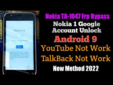 Nokia TA-1047 Frp Bypass.   Nokia 1 Google Account Unlock Android 9 New Method Without Computer
