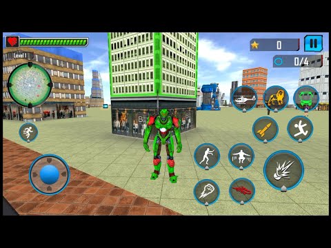 Flying Bus Robot Car Game 3d - Android Gameplay