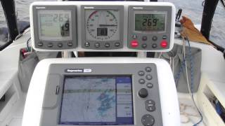 GiGi out for a smooth  solo sail.