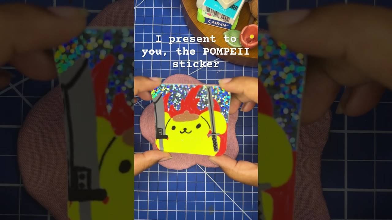 POMPEII Sticker - Available in my Ko-fi Shop #stationery #art #kofi