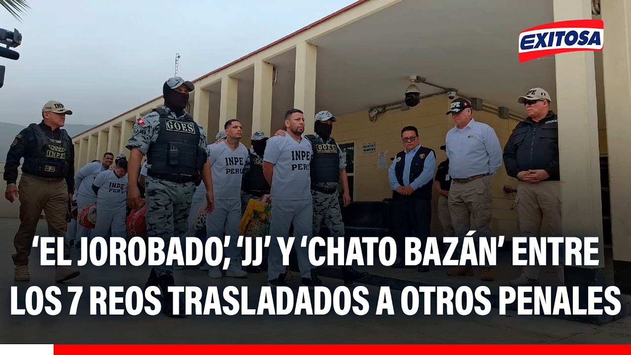 🔴🔵 Trasladan a siete internos a otros penales, incluidos tres reos de máxima peligrosidad