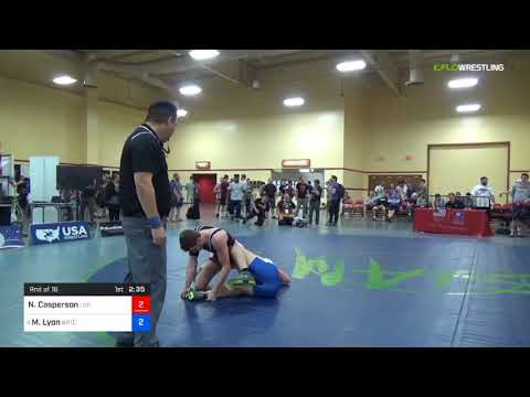 2018 Marine Corps US Open/UWW Junior Freestyle 86 Rnd Of 16 - Nicholas Casperson (LOG) Vs. Max Lyo