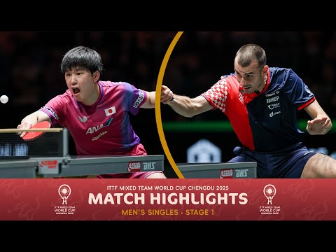 Tomokazu Harimoto vs Tomislav Pucar | ITTF Mixed Team World Cup 2025 (Stage 1)