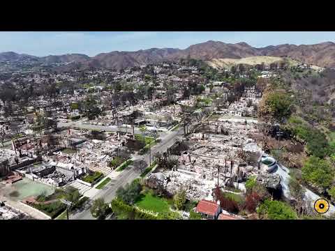 Palisades Aerial Media : Pacific Palisades Fire Aftermath – Chautauqua Boulevard.webm