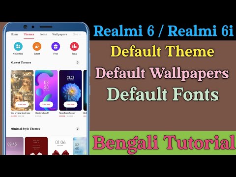 Realme 6, 6i, 7 Default Theme settings || Change Font Style || Wallpaper Settings