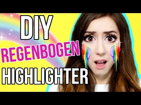 1000€ SPAREN - DIY Regenbogen HIGHLIGHTER / Unicorn Makeup selber machen - 2016 Video