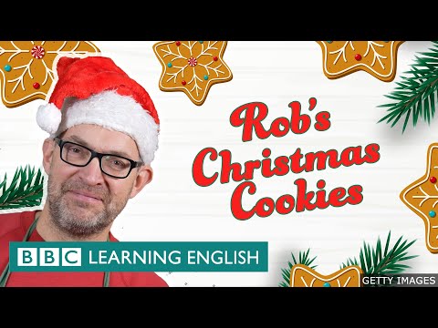 Learn Christmas cooking verbs | Cooking Xmas cookies with Rob!
