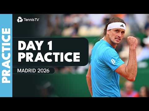 LIVE PRACTICE: Alexander Zverev & Karen Khachanov in Madrid!