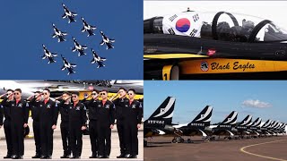 🇰🇷 ROKAF Black Eagles T-50 Jets Visit The UK at RIAT 2022