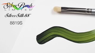 SILVER BRUSH SILVER SILK MINI MOP PENNELLO OVALE PELO DI CAPRA MANICO CORTO SERIE 8819S