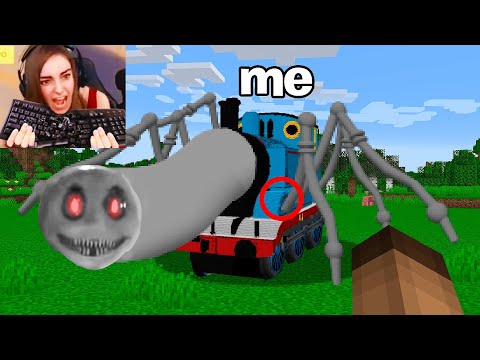 Moose - Playing as CURSED THOMAS The TRAIN to PRANK my Girlfriend with a Shapeshift Mod in Minecraft!