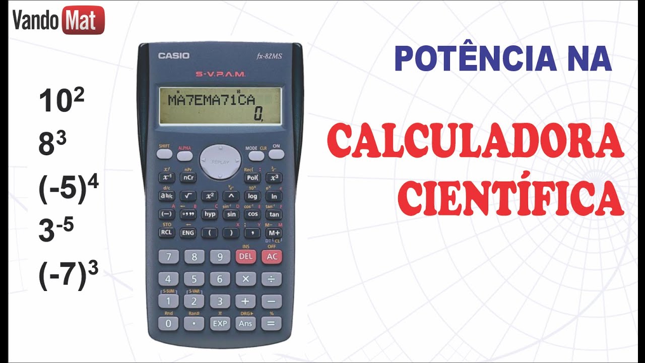 POTÊNCIA NA CALCULADORA CIENTÍFICA #matemática #potência #calculadora